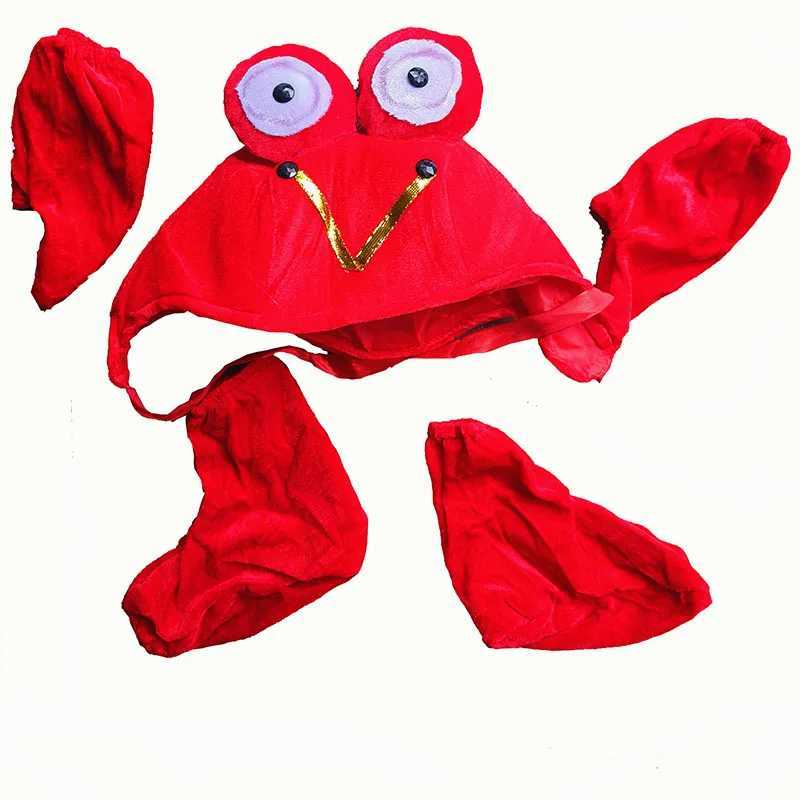 Kids Kid Halloween Party Cosplay Cartoon Crab Lobster Costume Clothing Jumpsuit hat shoes For Boys Girls W250117