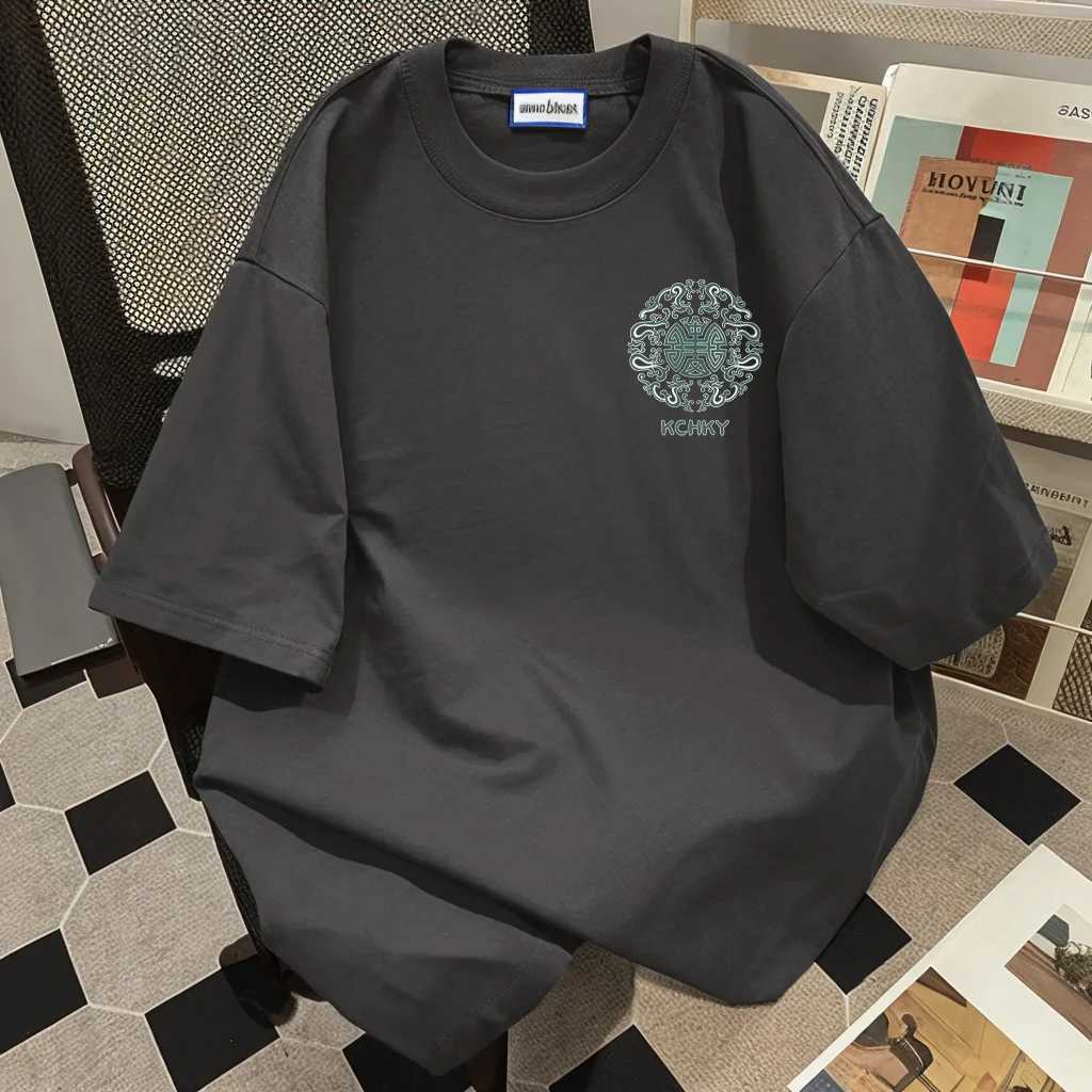 Summer Street Trendy Personalized Graphic Printed Round Neck Short Sleeve Couple Loose Retro Casual T-shirt Harajuku Top y2k W250117