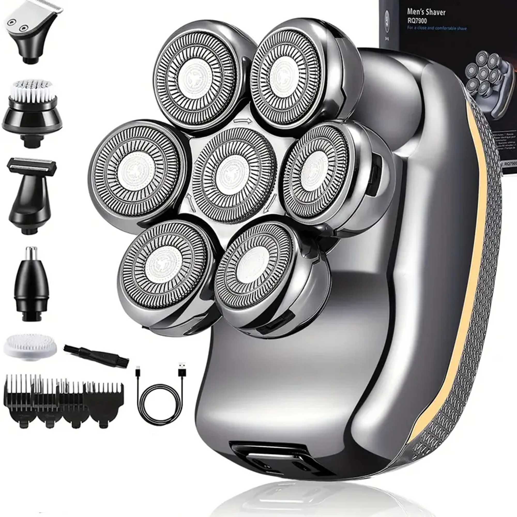 7 Shavers Mens Waterproof Electric Shaver Beard Electric ShaverW250117