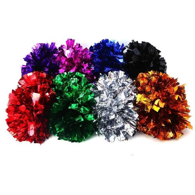 Cheerleader Cheerleading Pom Poms Plastic Handheld Cheerleader Poms for Sports Meet Team Spirit Cheering Party Dance G99DW250121