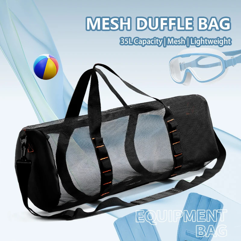 Mesh Dive Bag Large Travel Duffle for Scuba Diving and Snorkeling Gear Equipment Dry Hold Mask Fins Snorke 250121