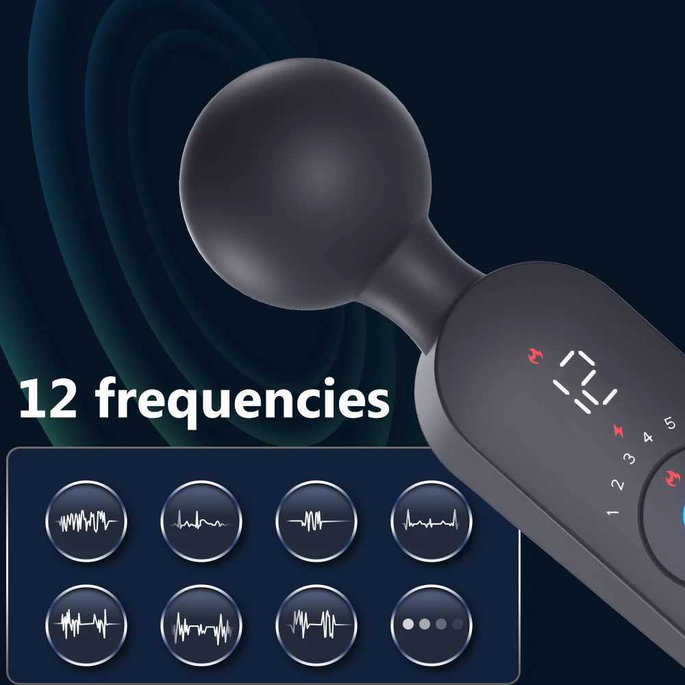 Magic Wand Vibrator for Women Clitoris Stimulator Heating Powerful Female Massager Digital Display USB Charging Sex Toy W250117