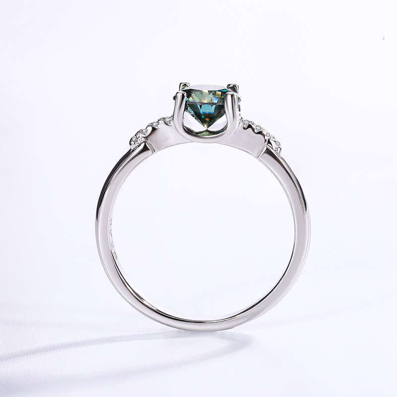 pass diamond tester 1ct VVS1 D color moissanite ring for women 925 sterling silver love ring daughter girl wed engagement rings mens luxury jewelry wo