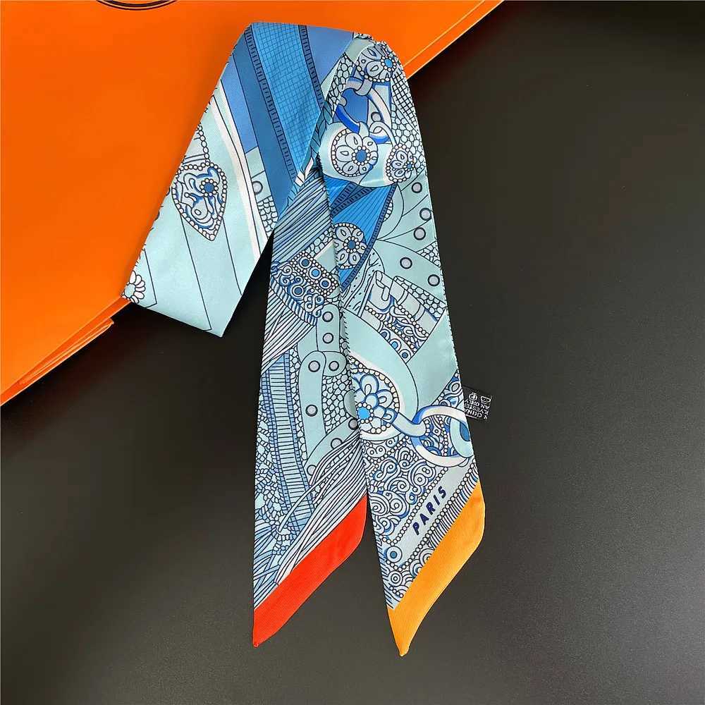 Gorgeous Saddle Printed Summer Scarf 2023 Brand Design Womens Tight Bag Scarf Hairband Neck Silk Scarf Womens Foulard Headband W250118