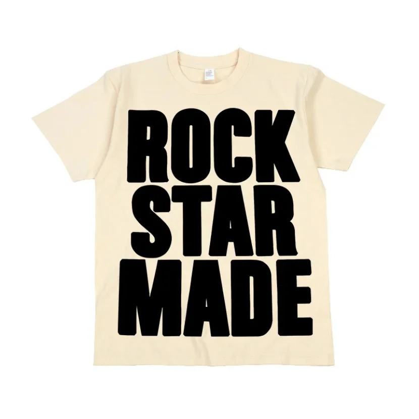 Rock Goth Fashion Mens Punk Grunge Hip Hop Rap vintage Letter Print Short Sleeve TShirt Casual Oversized Y2K Cotton Streetwear 250122