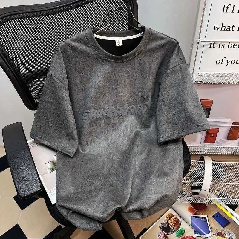 Hip Hop Summer Men and Women Trendy Street Personality Letter Print Round Neck Short Sleeve Couple Loose Casual T-shirt Top y2k W250117
