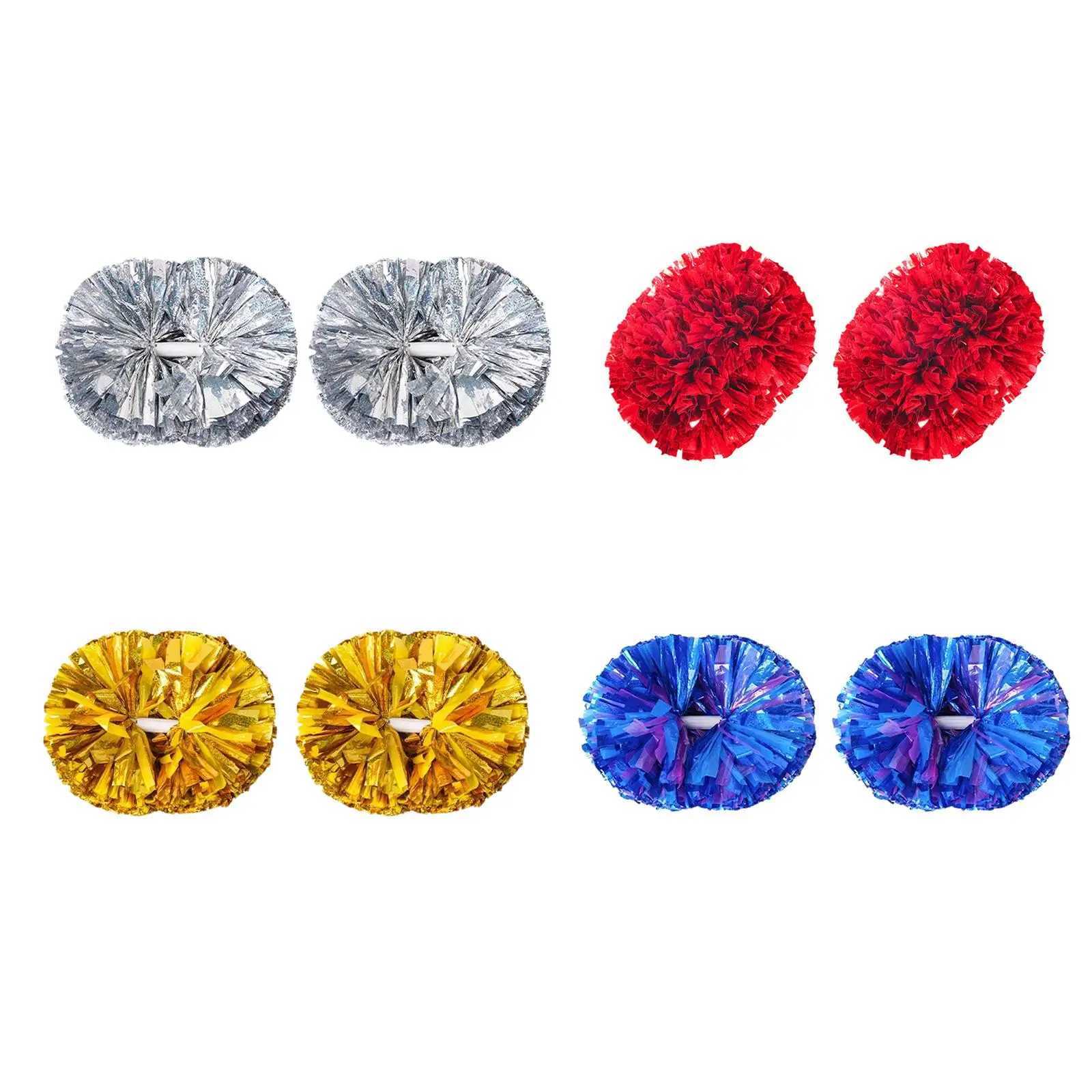 2Pcs Cheerleading Pom Poms Cheer Poms with Handle Cheerleading AccessoriesW250121