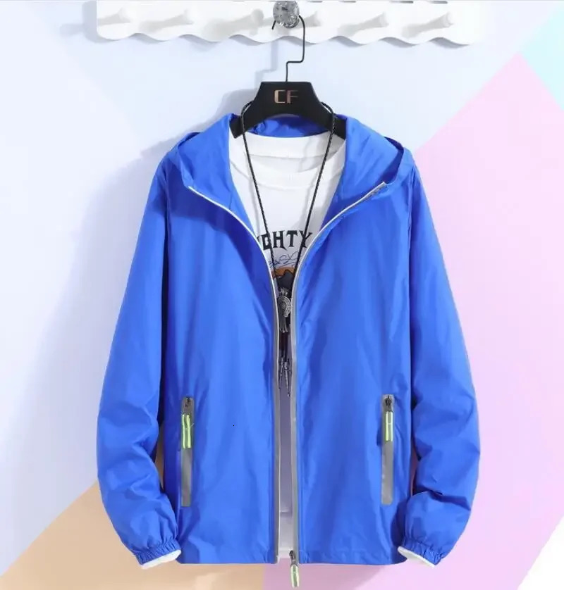 Men Women Teens Quick Dry AntiUV Thin UltraLight Reflective Camping Hiking Fishing Running Jacket Skin Coat Windbreaker S7XL 250122
