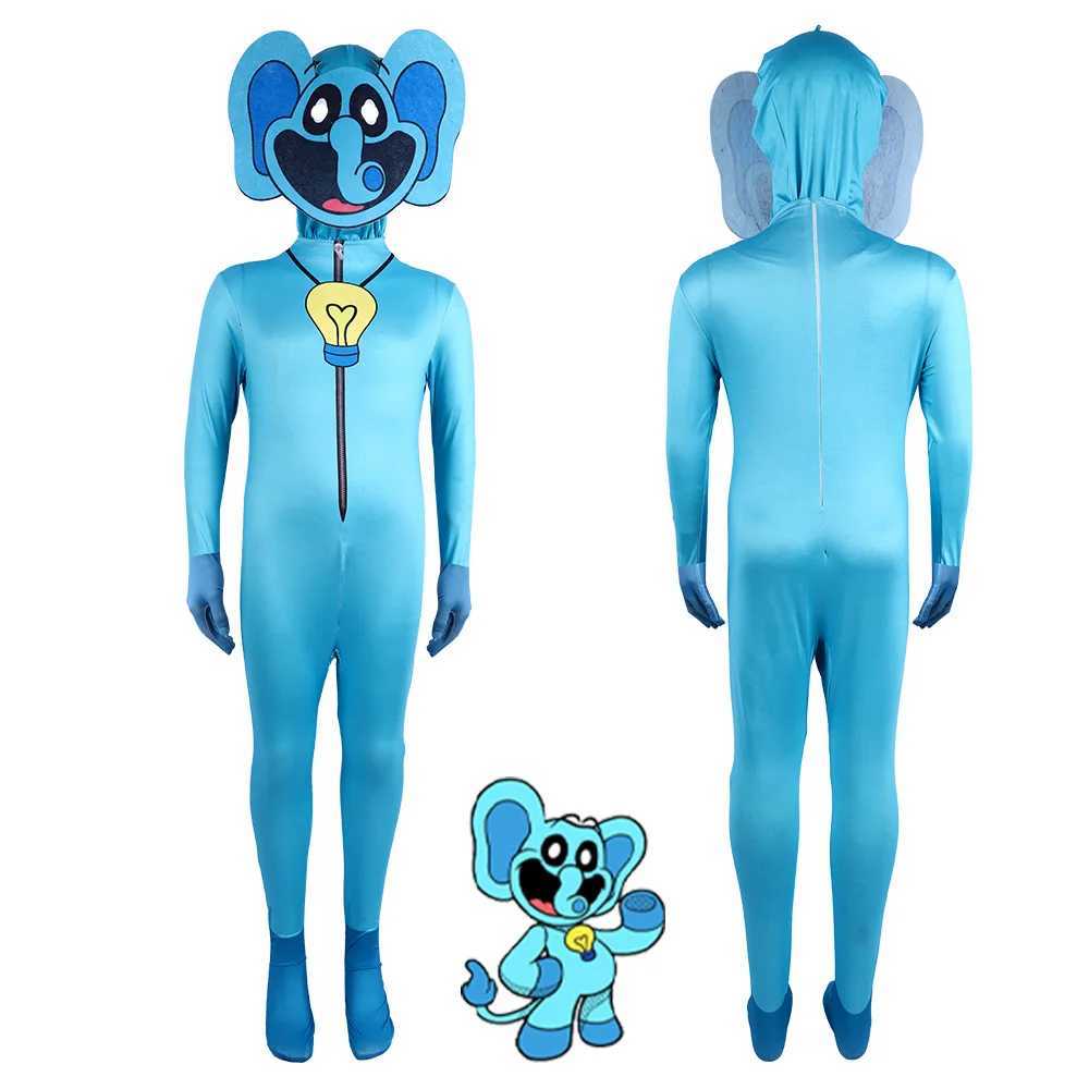 2024 New Popular Smiling Critters Cosplay Costume Aminal purple cat Catnap Elephant Bear Bodysuit Jumpsuit Mask Boy Girl Costume W250117
