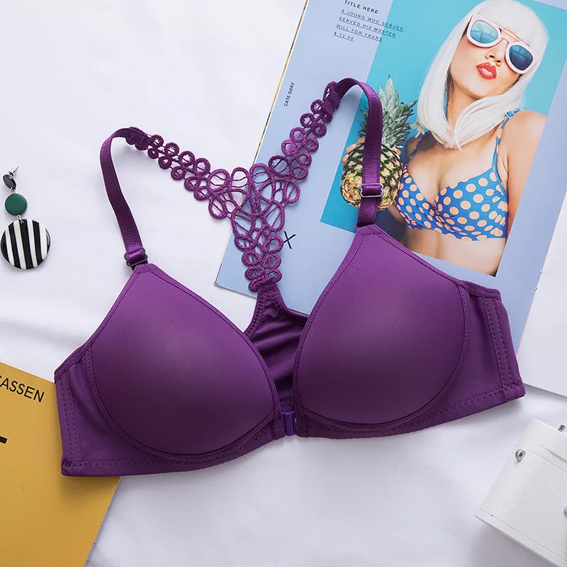 Front Clre Bras Lift Up Lingerie for Women Push Cross Back Underwear Seamless Sports Support Fitness Solid Color 250122