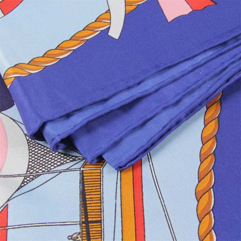 90cm Hydrogen Balloon Foulard twill silk scarf womens square Shl brand headscarf scarf Bandana Leopard handmade curly headscarf W250118