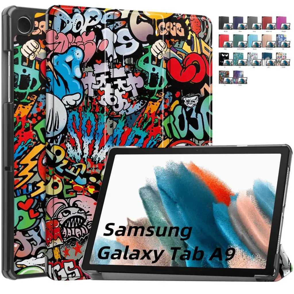 Suitable for Galaxy Tab A9 Plus 11 inch case 2023 PU leather protection hard back Funda suitable for Galaxy Tab A 9 A9 8.7 tablet coverXJ250419