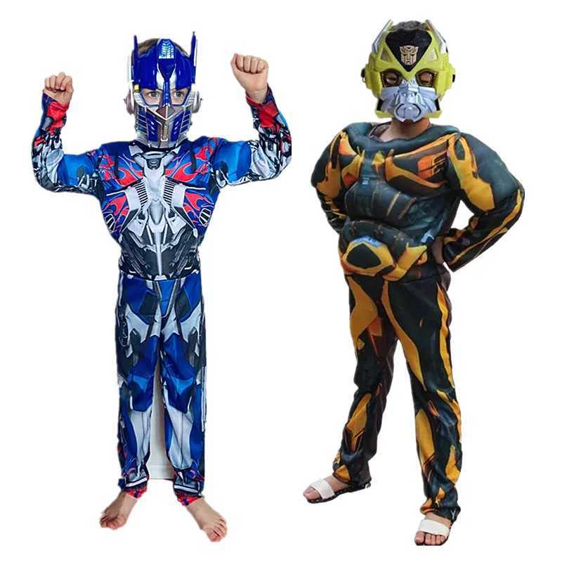Childrens superhero role-playing costumes movie character changes robots fantasy muscle costumes boys and girls Halloween masks jumpsuits W250117