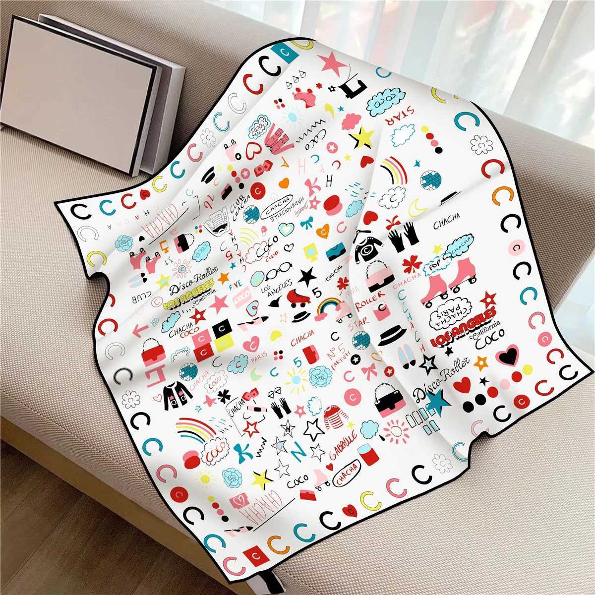 90Cm Autumn New Clothes Bag Small C Twill Silk Womens Decoration Sunscreen Shl Large Square Scarf Headscarf Scarf W250118