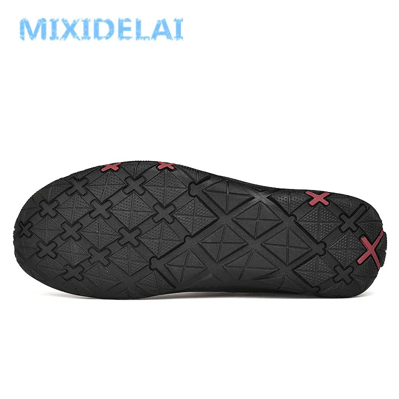 MIXIDELAI Moccasins Male Loafers For Men Shoes Slip On Flats Genuine Leather Driving Walking Soft Footwear Quality Spring Boat 250113