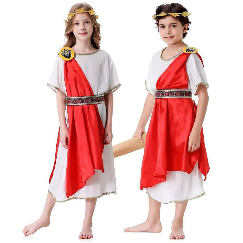 Halloween Children Ancient Greek Goddess Mythology God Zeus Costume Girl Boy Roman Greek Toga Costume Role Playing Roman Costume W250117
