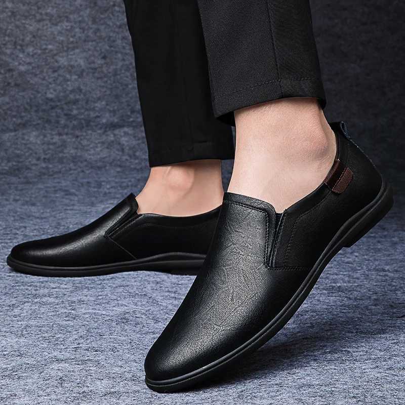 High Quality Designer Shoes Men Slip- Leather Shoes Genuine Leather Casual Shoes Driving Moccasin N-slip Loafers Men FlatsXJ250118