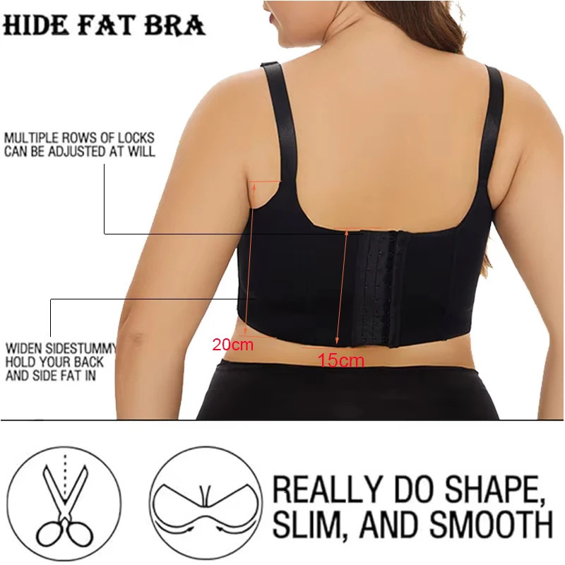 Dimmkof full back covered push up bra for women hidden fat deep cupshaped garment smooth lifting sagging 250122