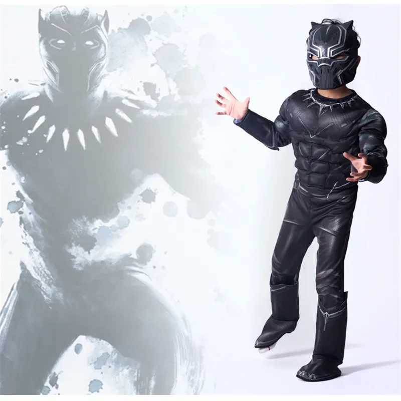 2024 new high quality Halloween party Black Panther Civil War Cosplay Costume Cosplay Suit Superhero Costume for kids W250117