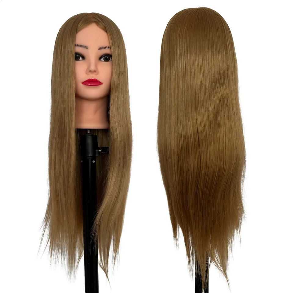 Mannequin Head Model With Long Synthetic Hair Manikin Head Styling Hairdresser Training Head Doll Head for Braiding Practice 250114