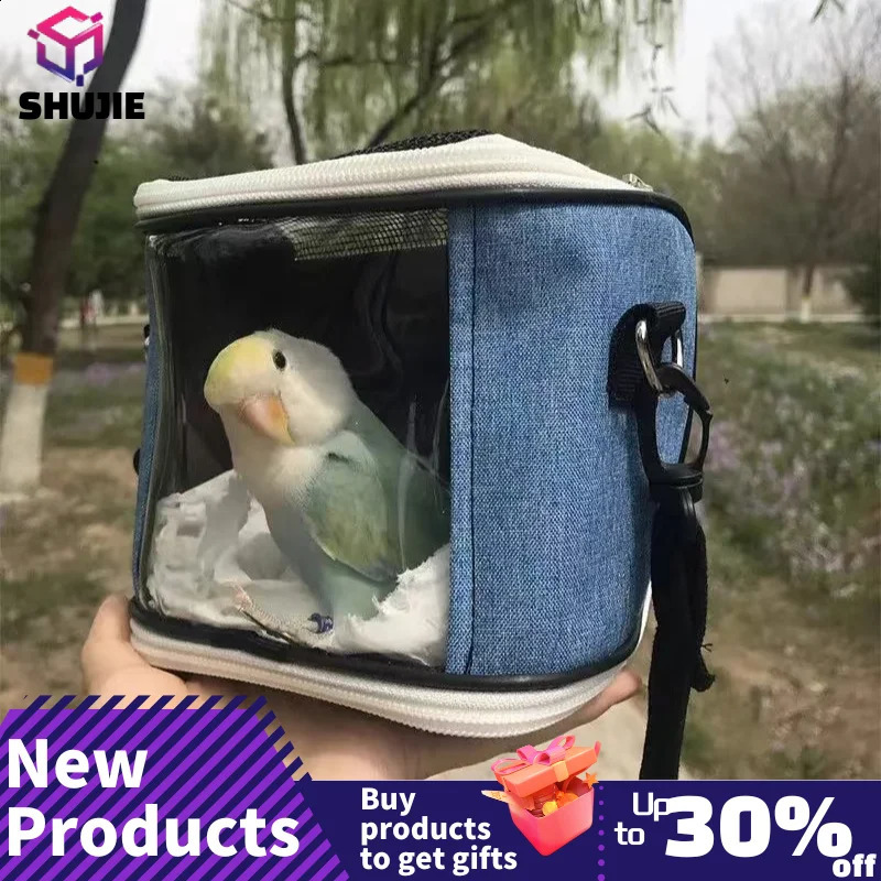 Portable Pet Bird Cage Parrot Breathable and Detachable Hamster Flying Kangaroo Travel Bag Pet Accessories Guinea Pig Pet Bag 250121
