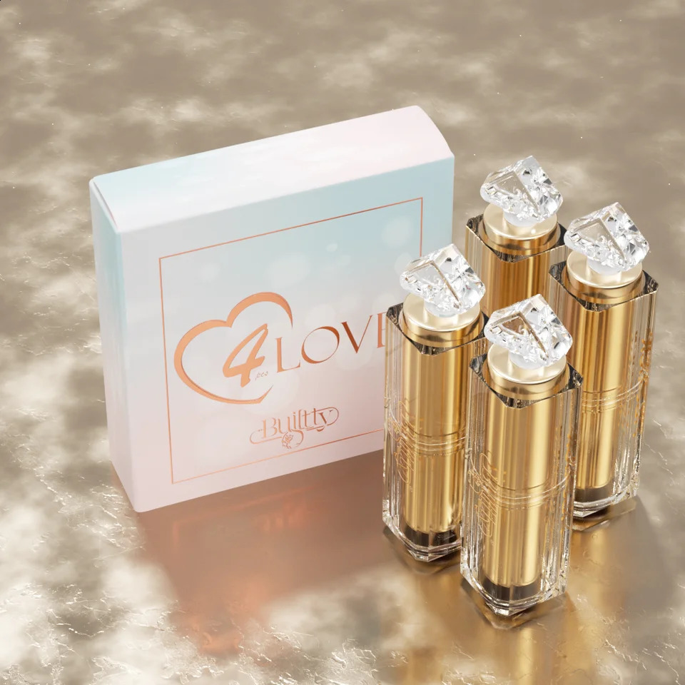 4PCS Korean Long Lasting Waterproof Magic Lipstick Glitter Pearlescent Shimmer Nude Color Glitter Lipstick Matte Wholesale 250108