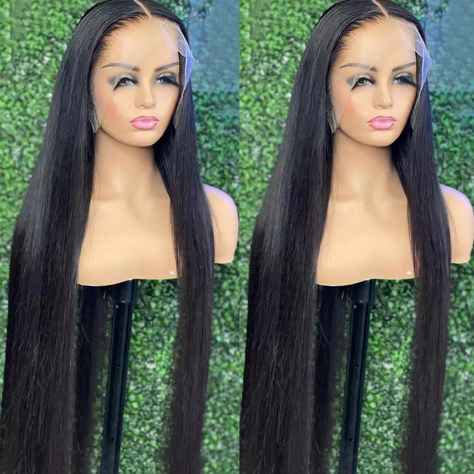 HD Transparent Frontal Pre Plucked Brazilian Straight 13x4 13x6 Lace Front Human Hair Wigs For Black Women