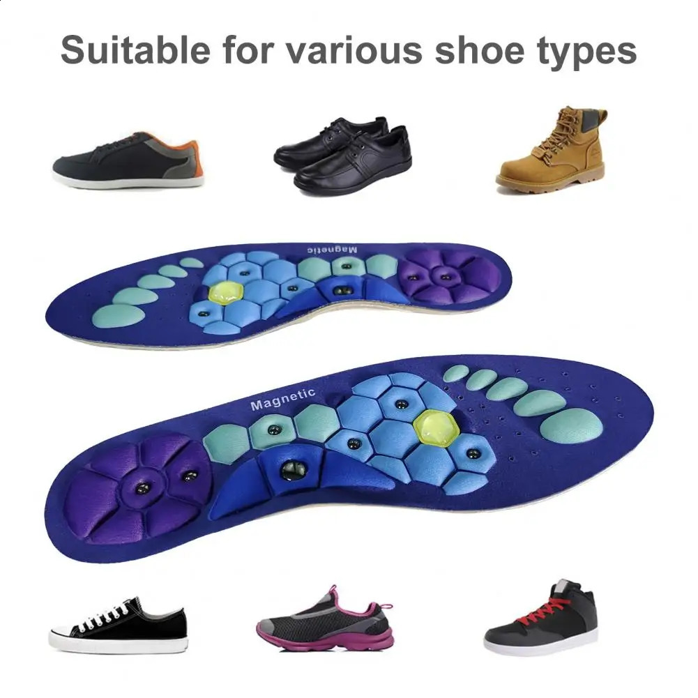 1 Pair Acupressures Insoles Akusoli Magnetic Insoles For Women Men EVA Foot Massage Orthopedic Acupressures Insoles Pads 250120
