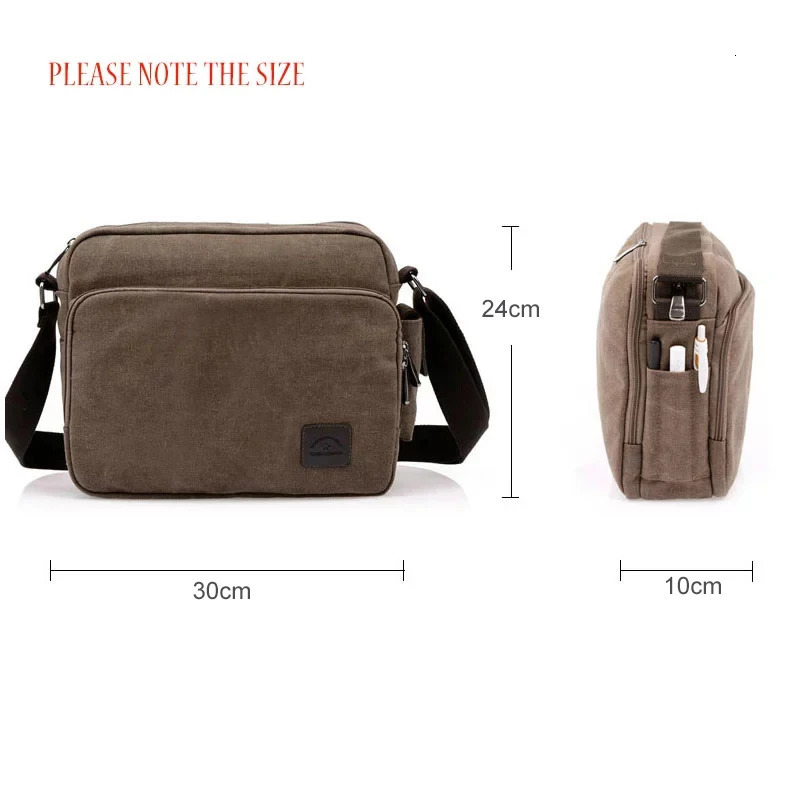 Canvas Bag Men Vintage Cross Body Shoulder Bag Multifunction Casual Travel Messenger Wallet Bolso Outdoor Travel Bag Briefcases 250120