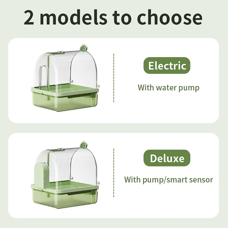Clear Hanging Bird Bath Automatic Water Circulation Bath Shower For Bird Easy to clean Space Saving Bird Cage Accessory 250121