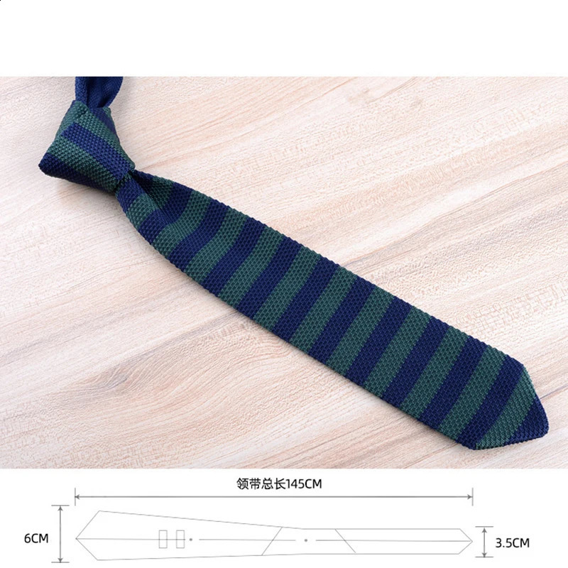 N 6CM Knitted Necktie For Men Korean Style Casual Wool Knitting Neck Tie Dot Striped Cravat Shirt Accessories Suit Neckwear 250114