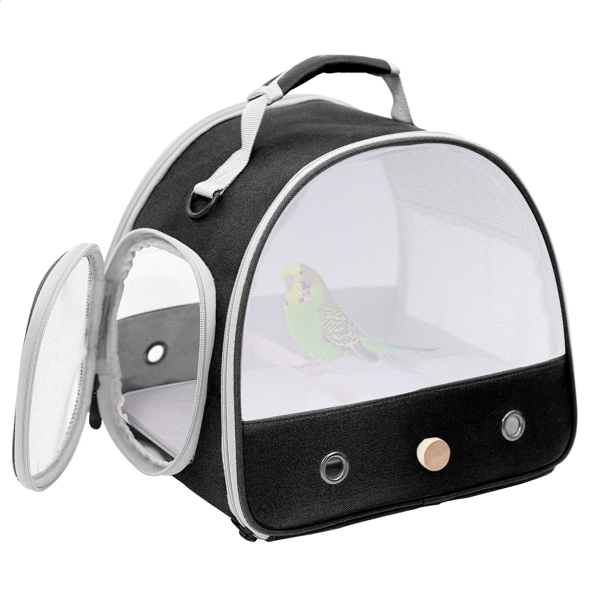 Bird Travel Portable Small Bird Parrot Parakeet with Standing Perch and Soft Mat Side Access Window Collapsibl 250121