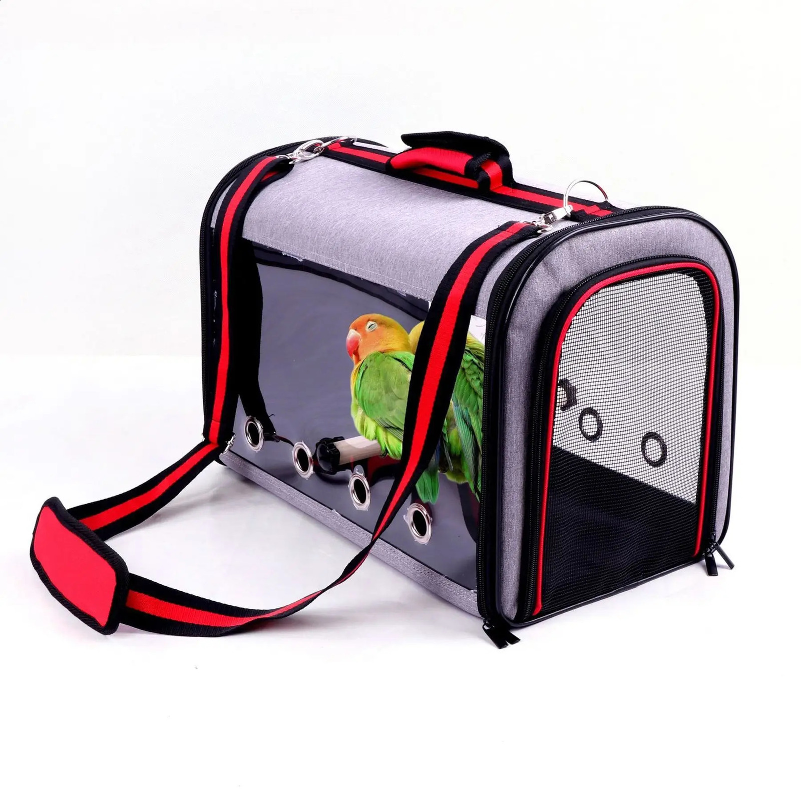 Bird Travel Bag with Perch Multifunctional Portable Pet Parrot Transport Bag Breathable Go Out Travel Cage 250121