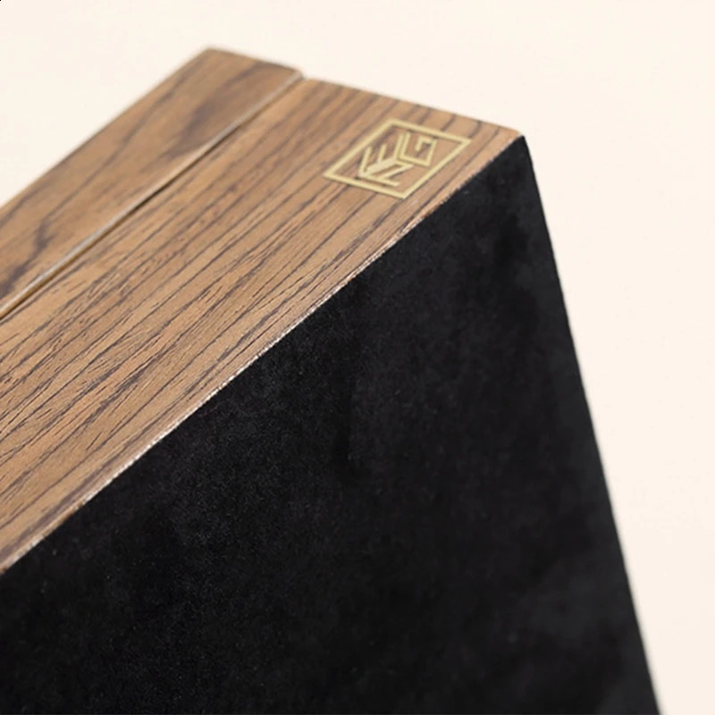 1 PCS Wooden Flip Jewelry Organizer Box Watch Earrings Ring Holder Jewellery Storage A 250117