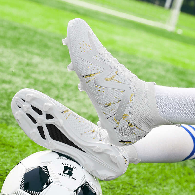 2024 Men's Shoes Large Size Ultralight Football Boys Sneakers Non-Slip AG/TF Soccer Cleats Ankle Boots Unisex