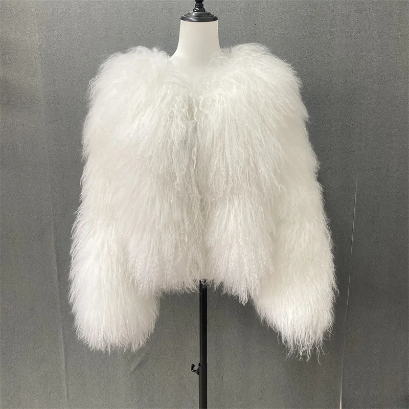 Winter Autumn Fashion Real Fur Jacket Women Genuine Mongolia Sheep Coat 250115