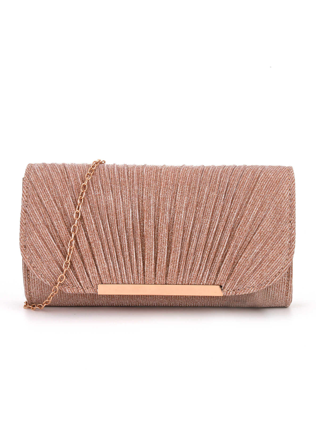 Cross Shoulder Dinner Women's Clutch Bag, Pleated High Stitching Round Bottom, Hand-Held Evening Bag