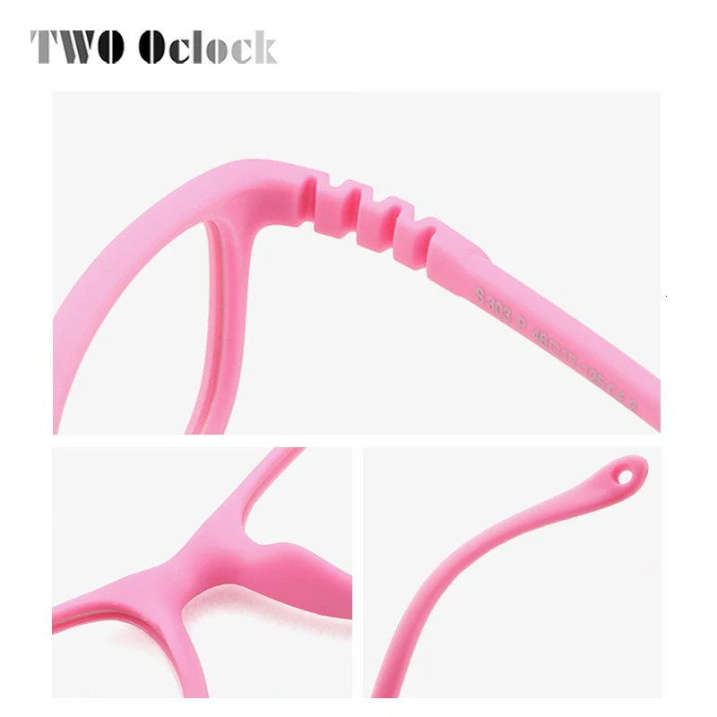 Kids Glasses Frame Children Unbreakable Nonscrew TR90 Silica gel Eyeglasses With Lanyard Optic Infant Spectacles K303 250110