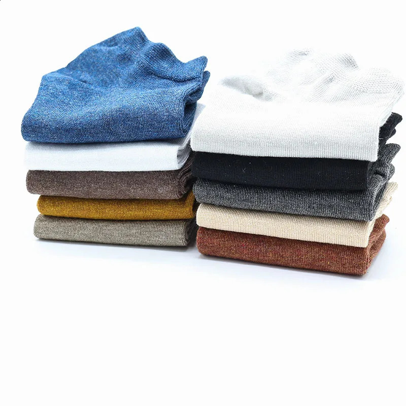 5 Pair Womens Ankle Bamboo Fiber Socks Solid Color Summer Breathable Casual Short Socks High Quality Woman Boat Socks Set 250121