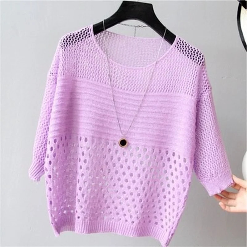 SpringSummer Silk Knitted Tank Top Hollow Thin Bottom Strap Womens Wear White Shirt 250122