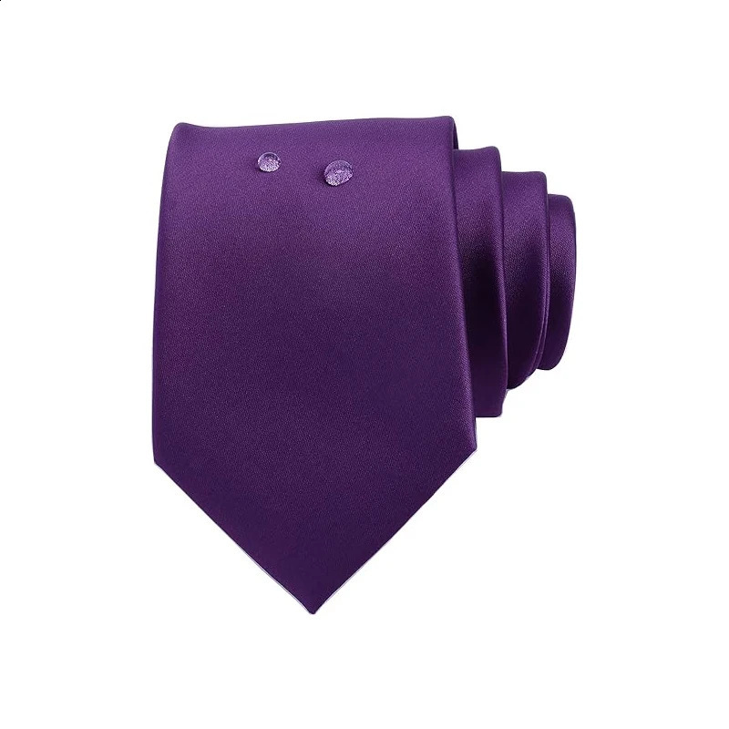 Classic Business Necktie Collar Men Women Quality Stripe Ties Scarves Deep Purple Waterproof British Style Mens Neck Color 250114