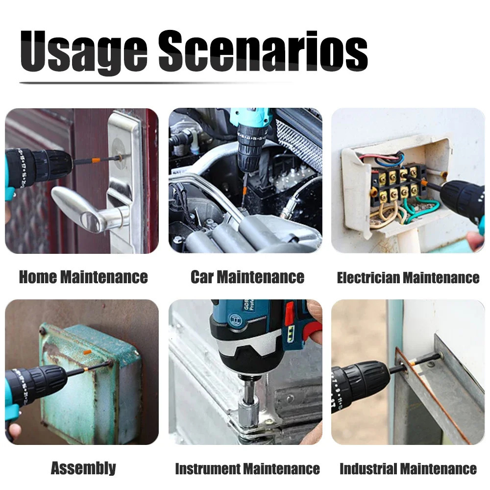 25150mm Strong Magnetic Batch Head PH2 Cross Screwdriver Set Impact Drill Bit Screw Alloy Steel Nonslip 250108