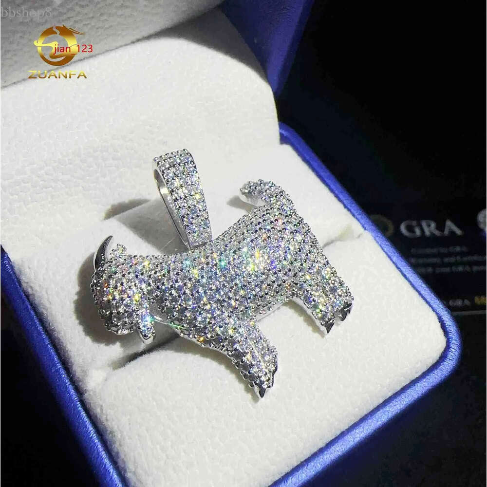 Pass Dia Tester Moissanite Hip Hop Jewelry Fashion Sterg Sier Sheep Pendant