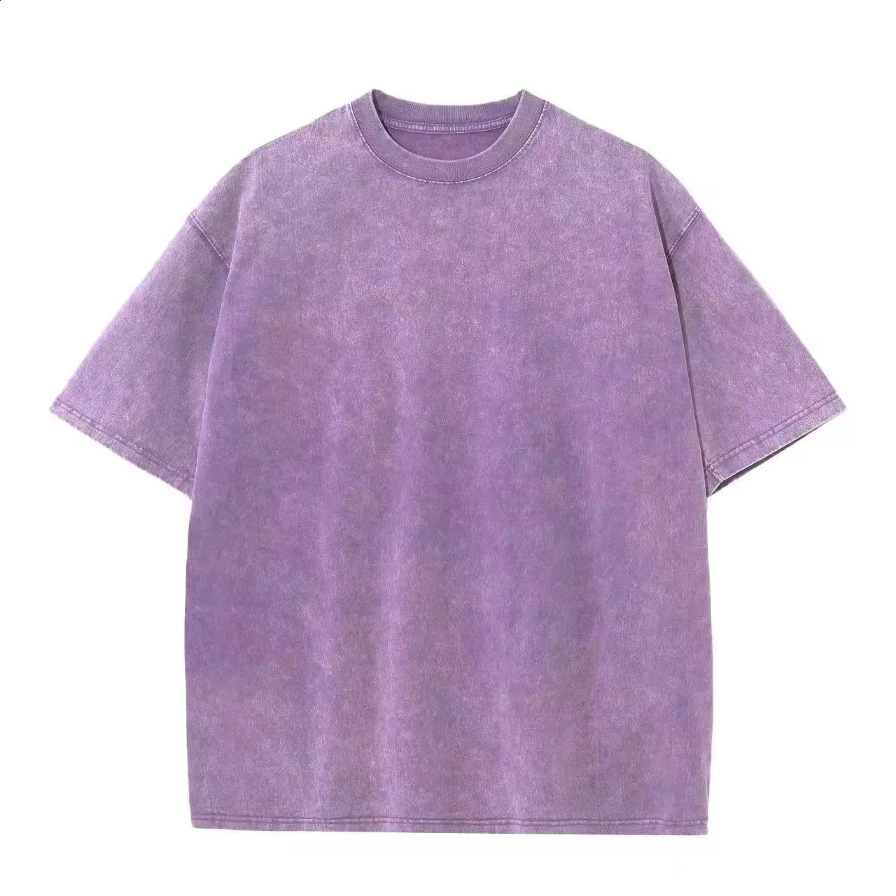 230G Cotton American Vintage Large Size T Shirts Men Summer Trendy Clothes Washed Distressed Tees Casual Short Sleeve Male Tops 250122