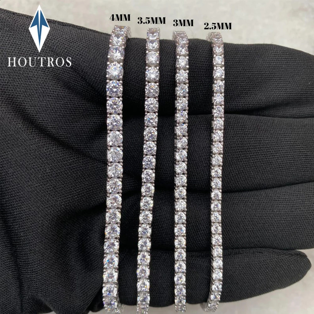 2-6.5mm Real D Color Full Tennis Bracelet for Women Man 925 Sterling Silver Bracelets with GRA Certified Fine Jewelry 250121