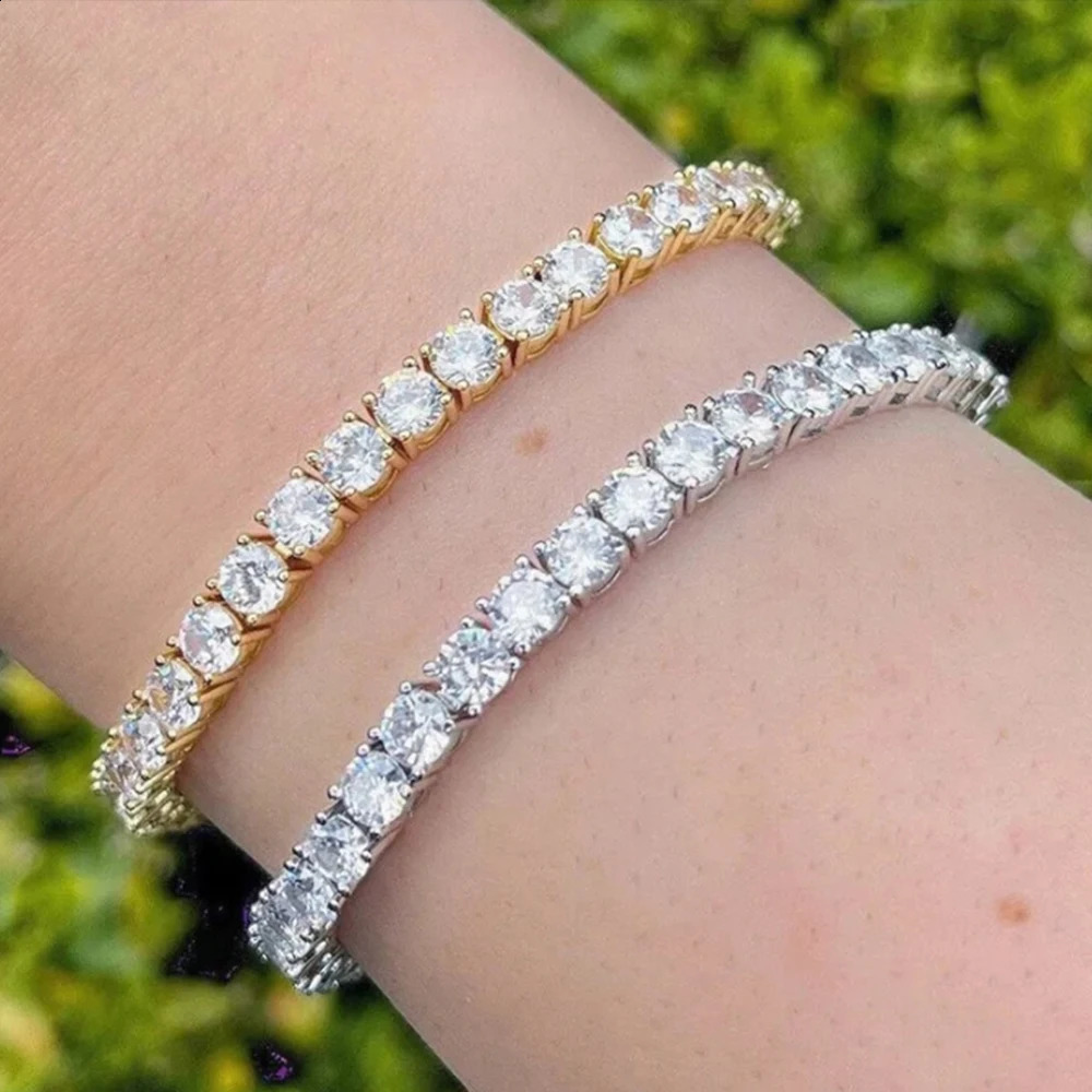 2-6.5mm Real D Color Full Tennis Bracelet for Women Man 925 Sterling Silver Bracelets with GRA Certified Fine Jewelry 250121