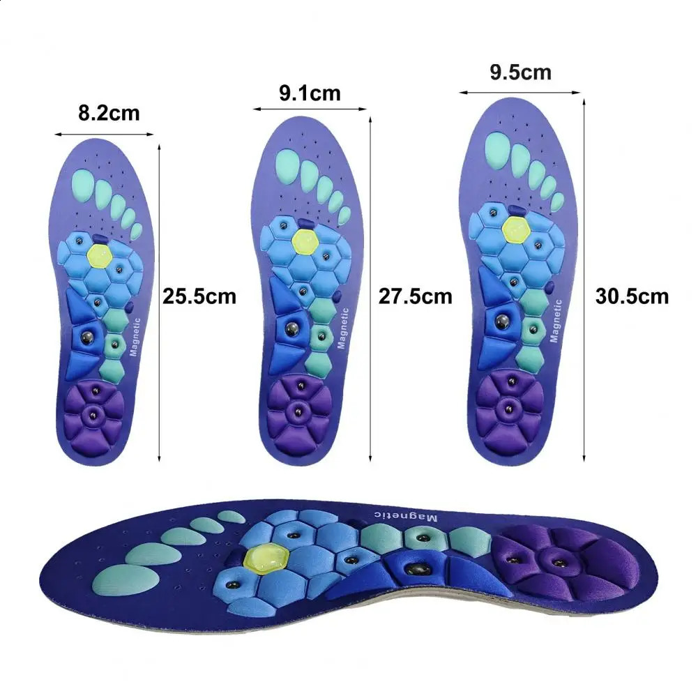 1 Pair Acupressures Insoles Akusoli Magnetic Insoles For Women Men EVA Foot Massage Orthopedic Acupressures Insoles Pads 250120