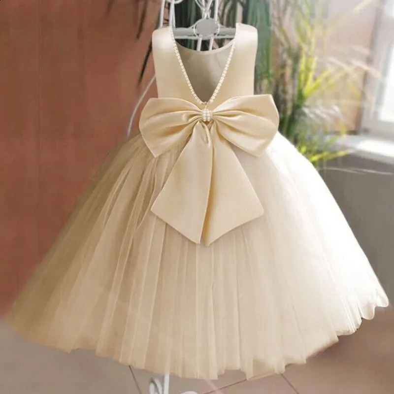 Teenage Girls Pageant Prom Long Dress for Backless Elegant Children Birthday Party Clothes Dresses for Girls Wedding Party Gown 250117