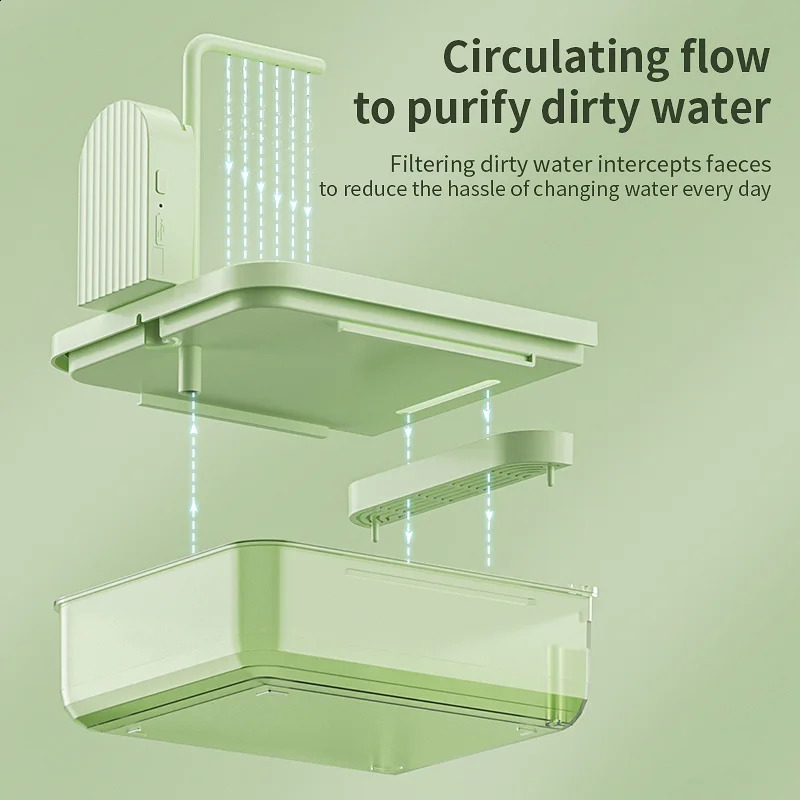 Clear Hanging Bird Bath Automatic Water Circulation Bath Shower For Bird Easy to clean Space Saving Bird Cage Accessory 250121