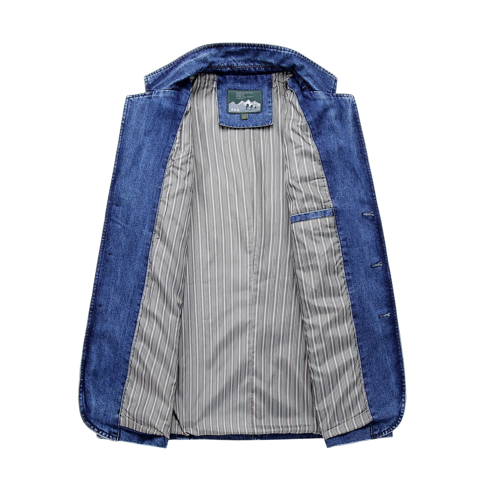 2025 Spring Men Solid Lapel Denim Jackets Fashion Motorcycle Jeans Hommes Slim Fit Cotton Casual Black Blue Coats 250109Z